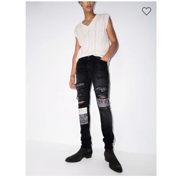 AMIRIbandana-print skinny jeans sz 31